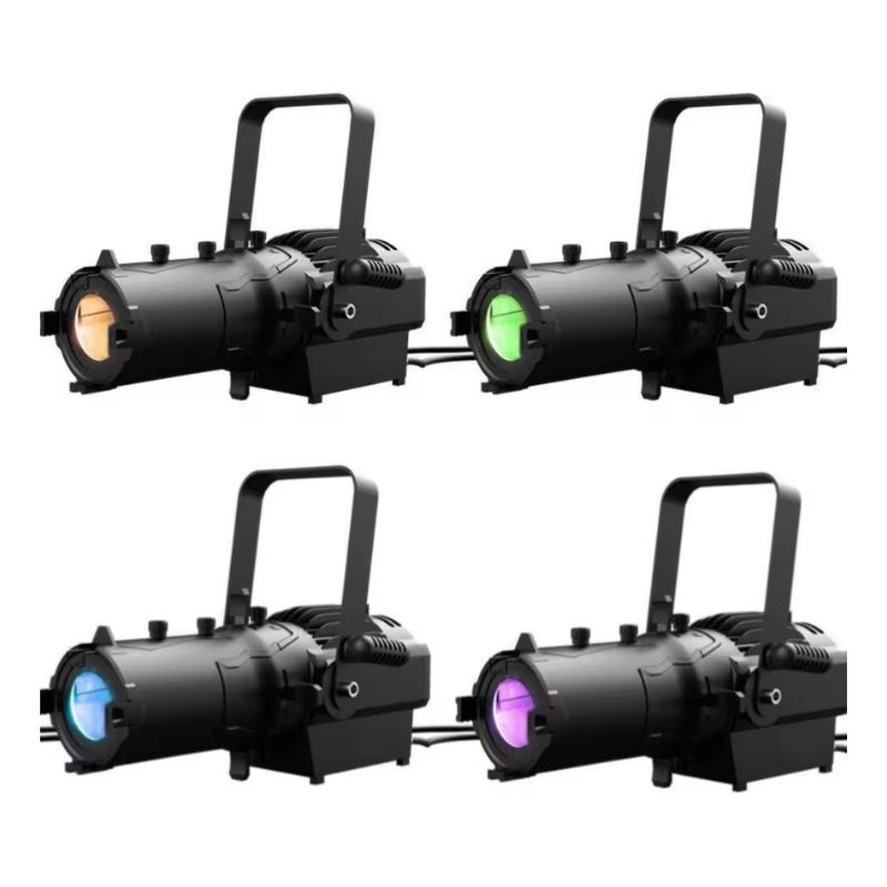 Đèn Profile sân khấu 80-100W vàng ấm và trắng lạnh mini zoom